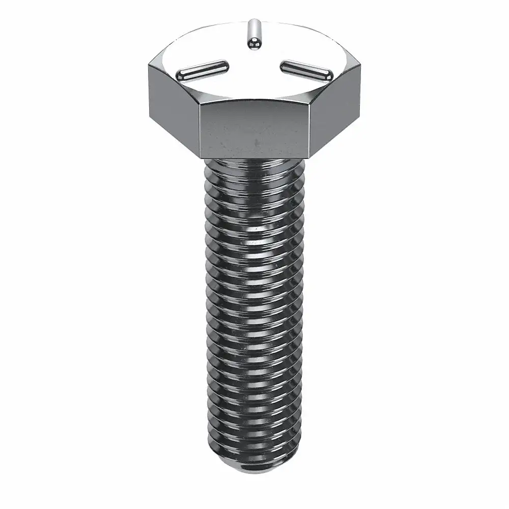 Hex Cap Screw, Grade 5, 1/4-28 Thread Size, 1-1/4 Inch Length, 5PK