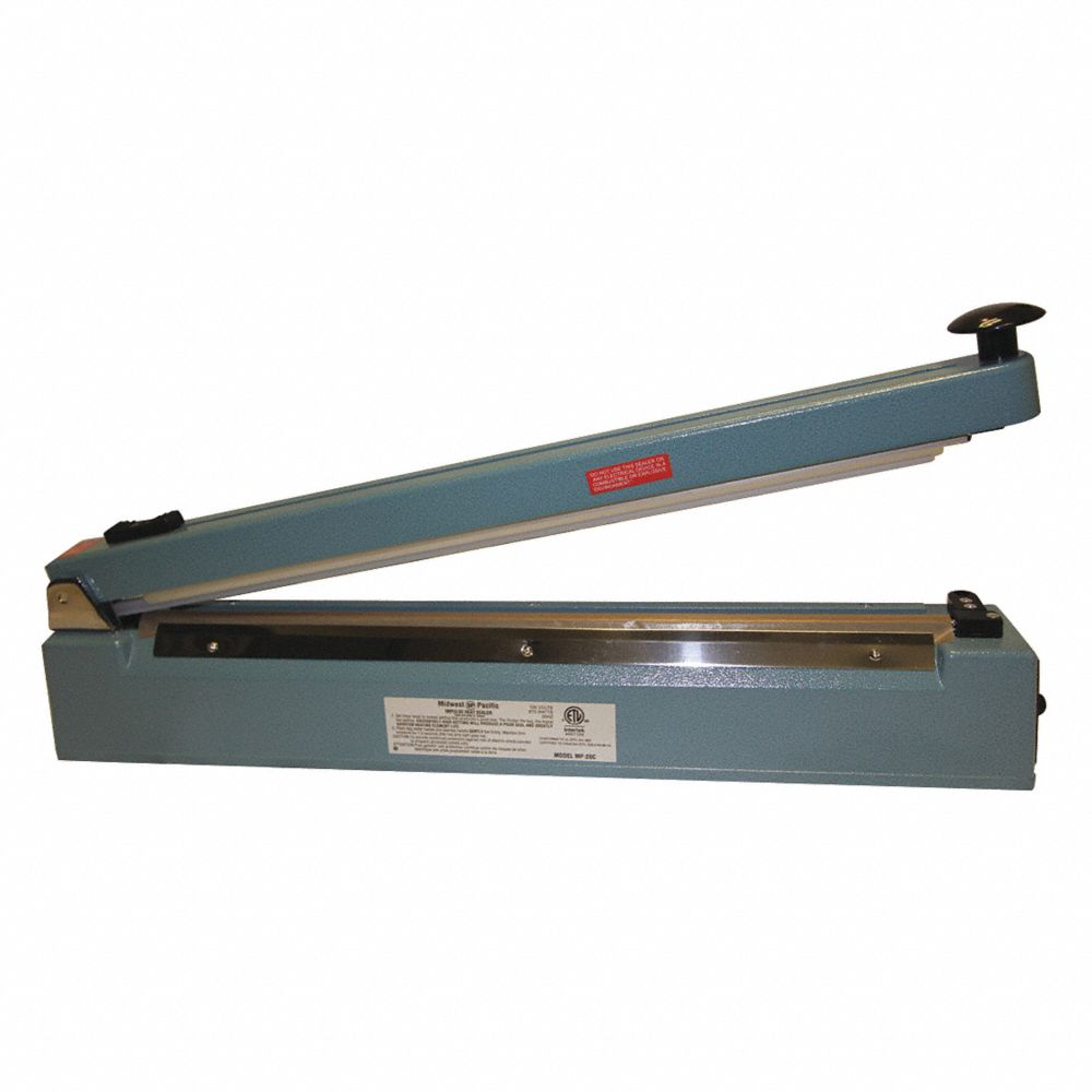 Heat Sealer, 20 Inch Max Seal Lg, 2.5 mm Max Seal Wd, 6 mil Max Seal Thick