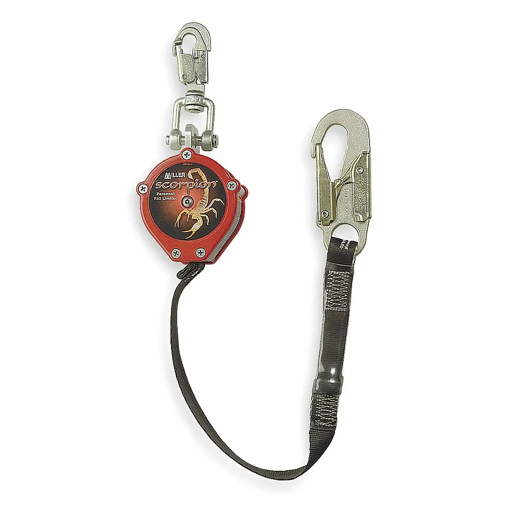 Fall Limiter, 310 Lb Capacity, Locking Snap Hook