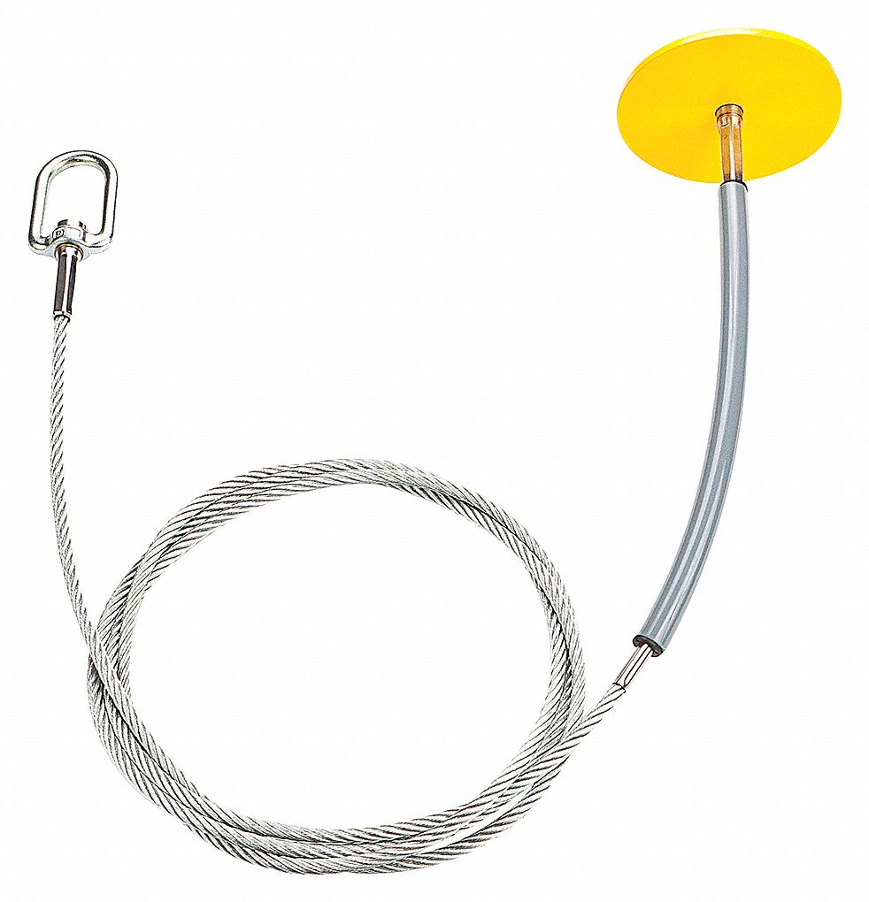 Drop-Through Swivel Anchors, 6 In, D-Ring, 1000 Lb Wt Capacity