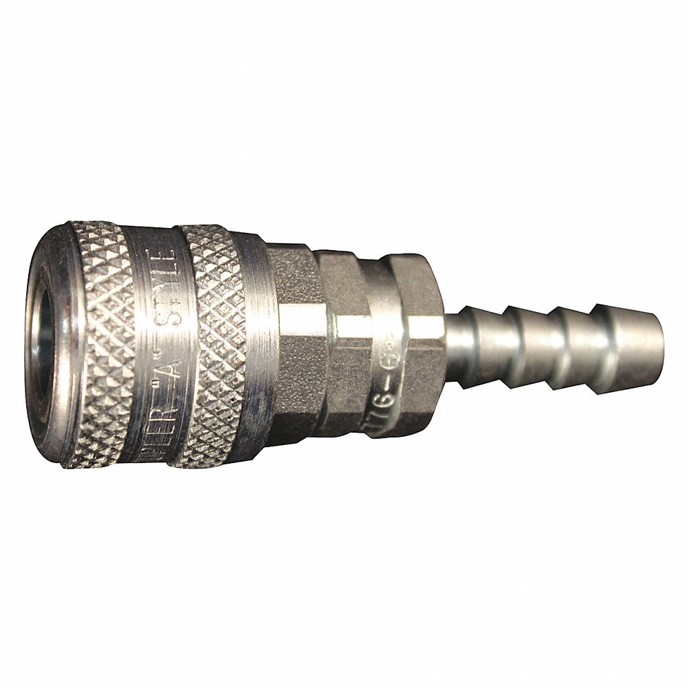 MILTON-INDUSTRIES 776-6 Coupler, 3/8 Inch Hose Barb, A Style, Pack of 10 | CD8VFR