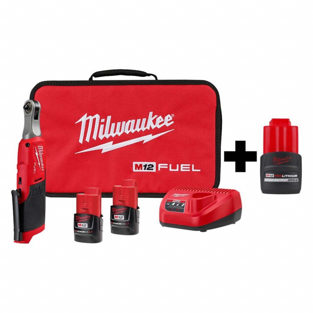 M12 FUEL 1/4 Inch HS Ratchet, M12 CP2.5 Batt