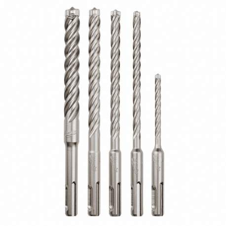 MILWAUKEE 48-20-7498 Sds-Plus Drill Bit Kit, 3/16 X 1/4 X 5/16 X 3/8 X 1/2 Inch Drill Bit Size | CT3JYW 785XZ7