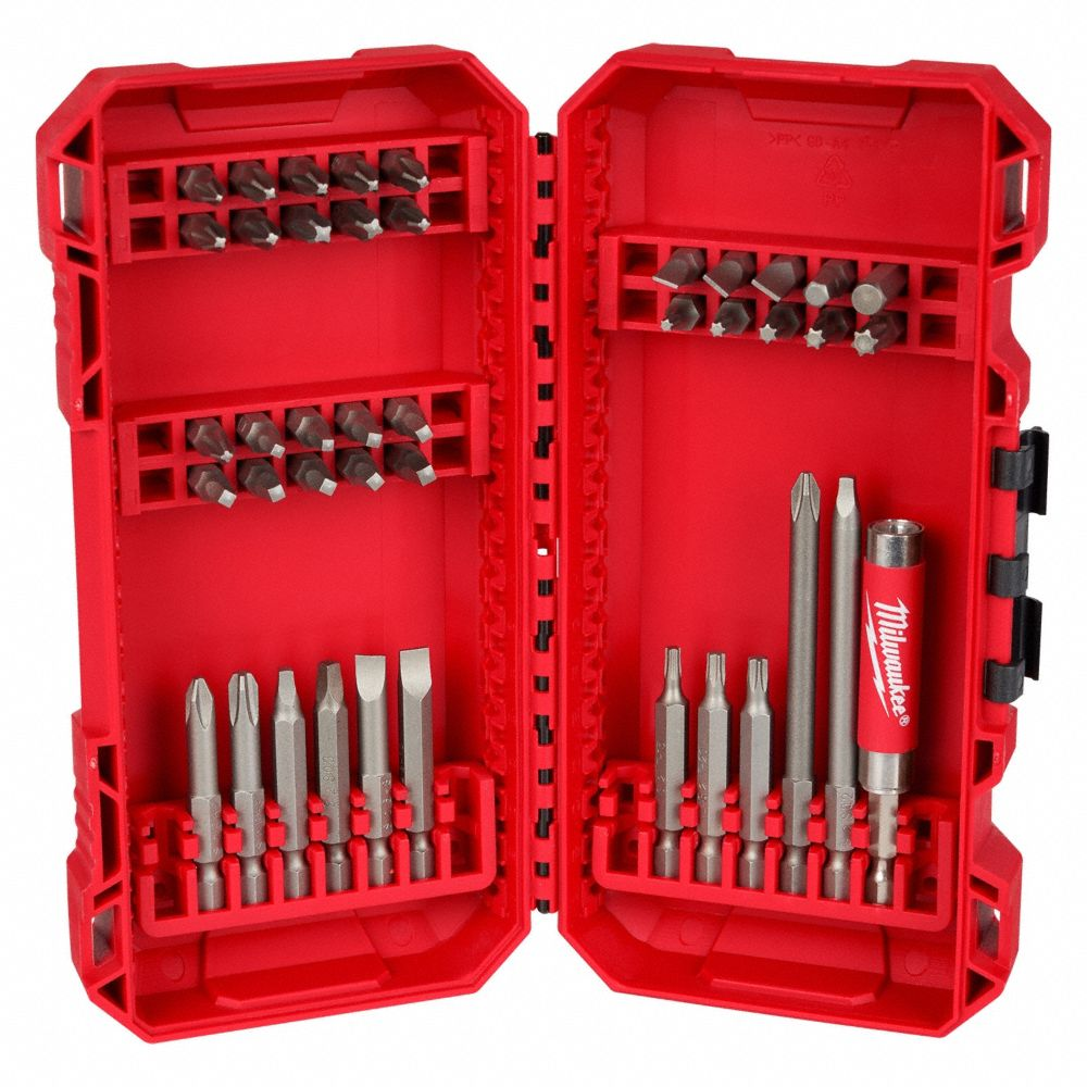 Driver Bit Set, Bit Holders/Screwdriver Bits, Impact Rated, Driver Bit Set, Hex, Steel