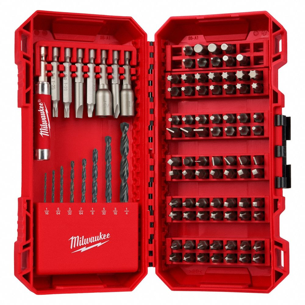 Driver Bit Set, Bit Holders/Drill Bits/Nutsetters/Screwdriver Bits, Impact Rated, Hex