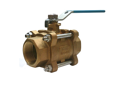 MILWAUKEE VALVE 30100 Ball Valve, 3 Piece, Full Port, Bronze, 1/4 Inch Valve Size | CE2LRP