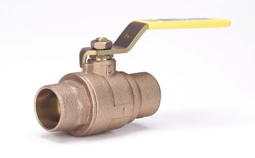 MILWAUKEE VALVE BA-150S A 112 Ball Valve, With Solder Ends, 2 Piece, Bronze, 1-1/2 Inch Valve Size | CE2REN