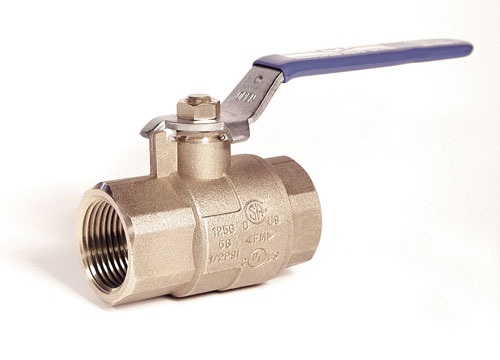 MILWAUKEE VALVE BA-475BMS-200 Ball Valve, With Memory Stop, 2 Piece, Brass, 2 Inch Valve Size | CE2RLJ