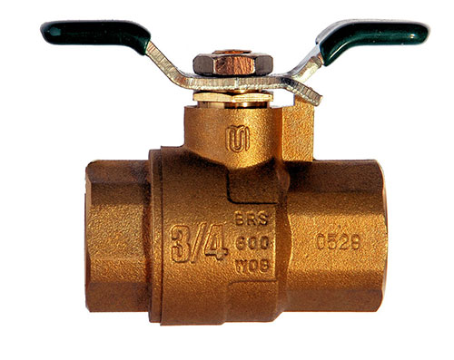 MILWAUKEE VALVE BA-475BTH- 12 Ball Valve, With Tee Handle, 2 Piece, Brass, 1/2 Inch Valve Size | CE2RLM