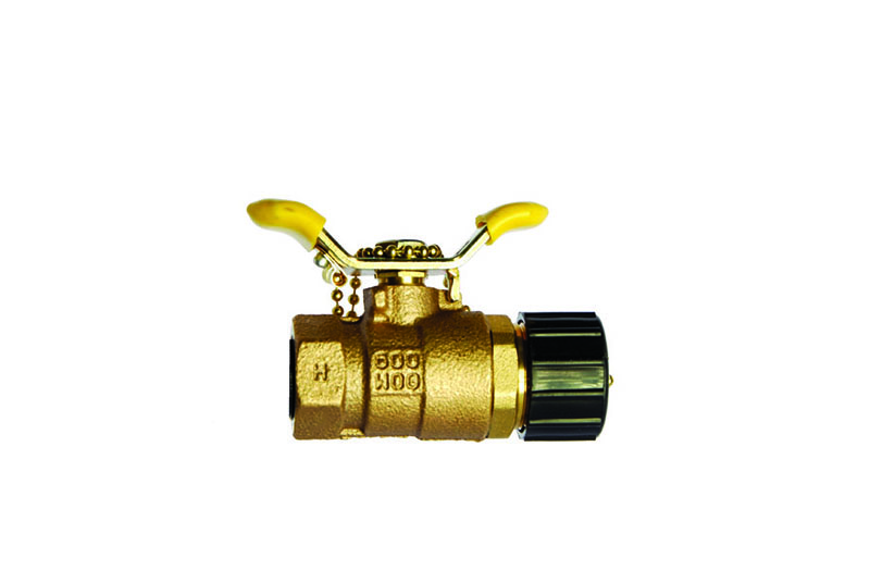 MILWAUKEE VALVE BA100HTIHA 12 Ball Valve, With Thermal Insulated Handle, 3/4 Inch Hose End, 2 Piece, Bronze, 1/2 Inch Valve Size | CE2RXM
