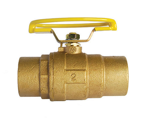 MILWAUKEE VALVE BA150 OHA 38 Ball Valve, With Oval Handle, Solder End, 2 Piece, Bronze, 3/8 Inch Valve Size | CE2TDT