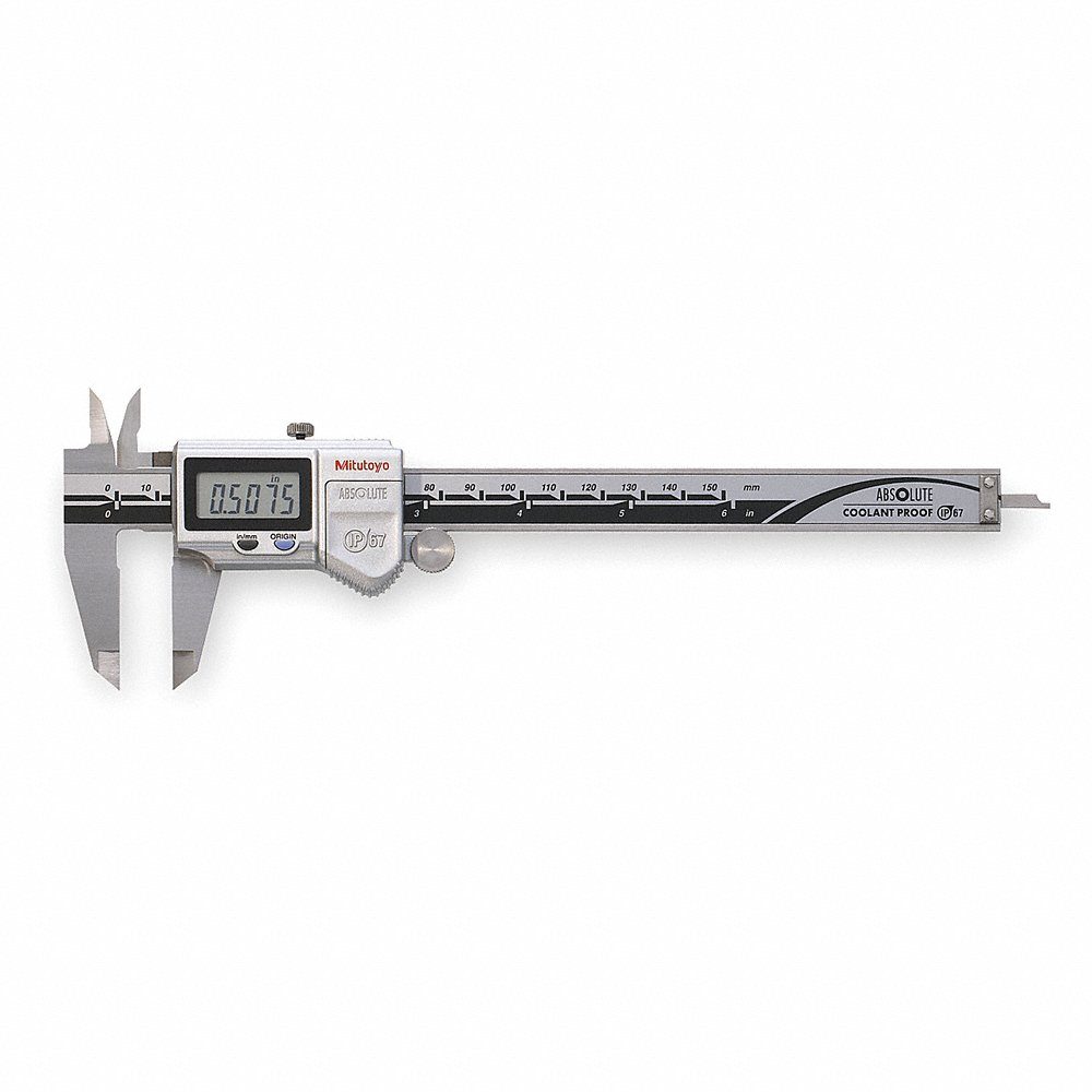 Digital Caliper, 4-Way, 0 Inch to 6 Inch / 0 to 150 mm, IP67, Included, Cabled