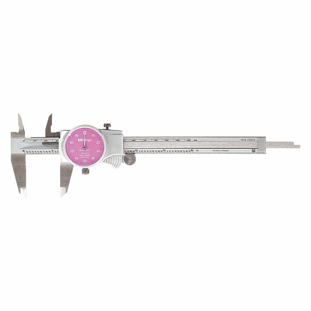 Dial Caliper, 0 Inch Min, 6 Inch Max