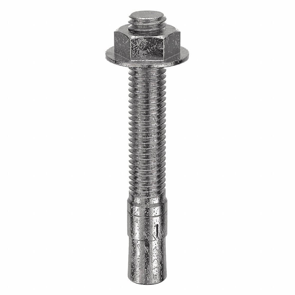 MKT FASTENING 2712334 Wedge Anchor, 303/304 Stainless Steel, 1/2 X 3-3/4 Inch Anchor Size, 10Pk | AB6KMX 21U952