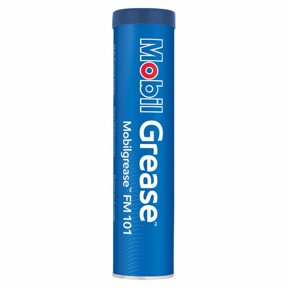 Multipurpose Grease, Mobil grease FM 101, 13.7 oz, Cartridge, H1, NLGI 1, H1 Food Grade, 10PK