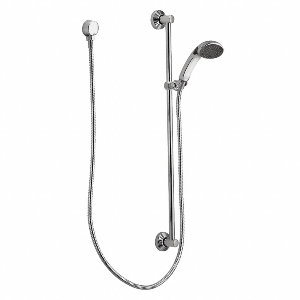 Handheld Showerhead, Metal/Rubber, Chrome, 2.5 gpm Flow Rate, 3 3/8 Inch Size