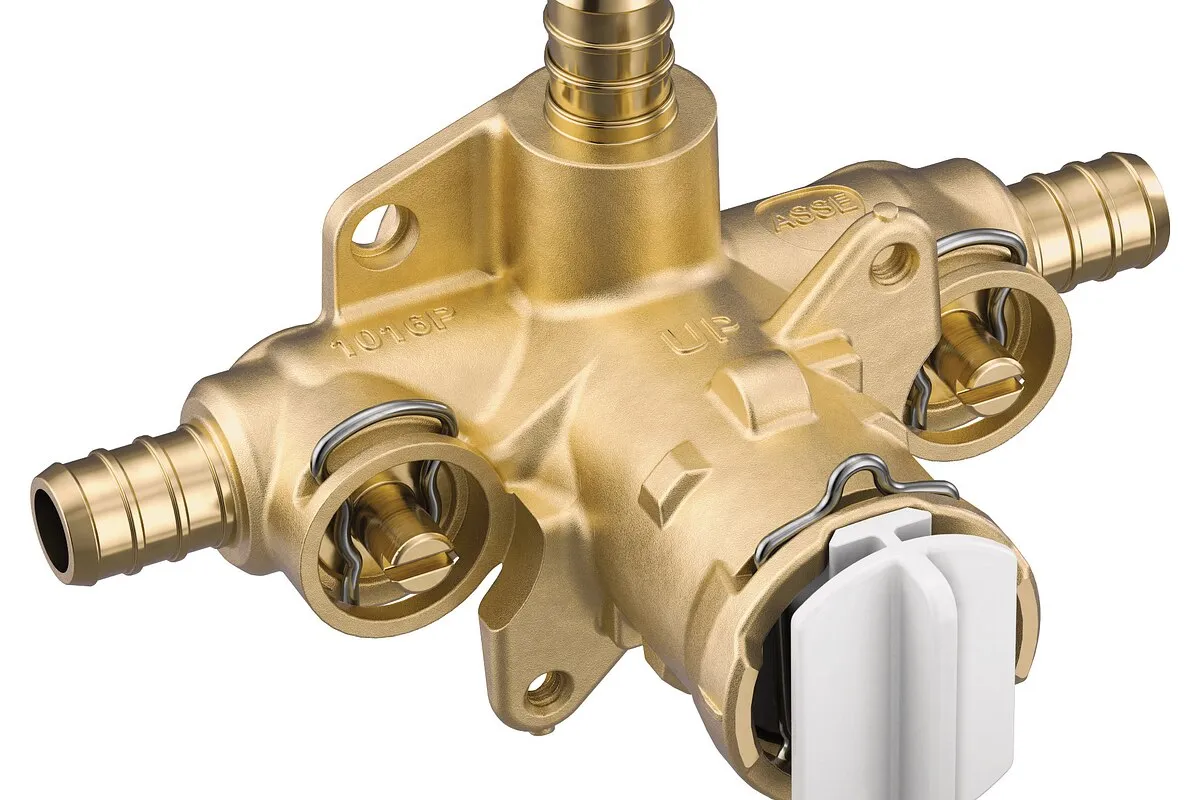 Posi-TempR 1/2 Inch Crimp Ring Pex Connection w/Pressure Balancing