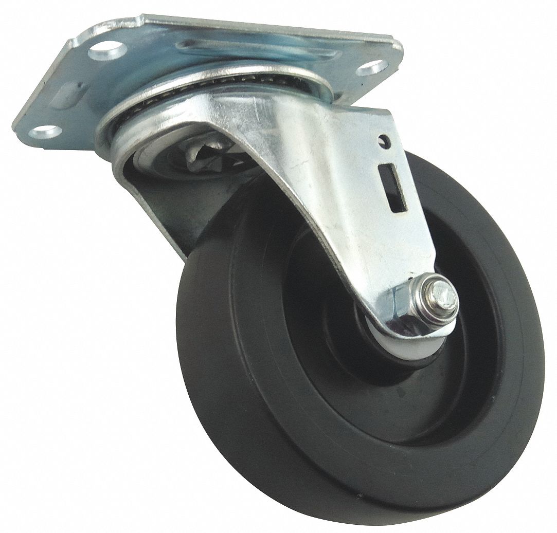 MONSTER 426A81 Swivel Plate Caster, Polyolefin, 195 lb Capacity, 4 Inch Wheel Dia. | CH6TJB