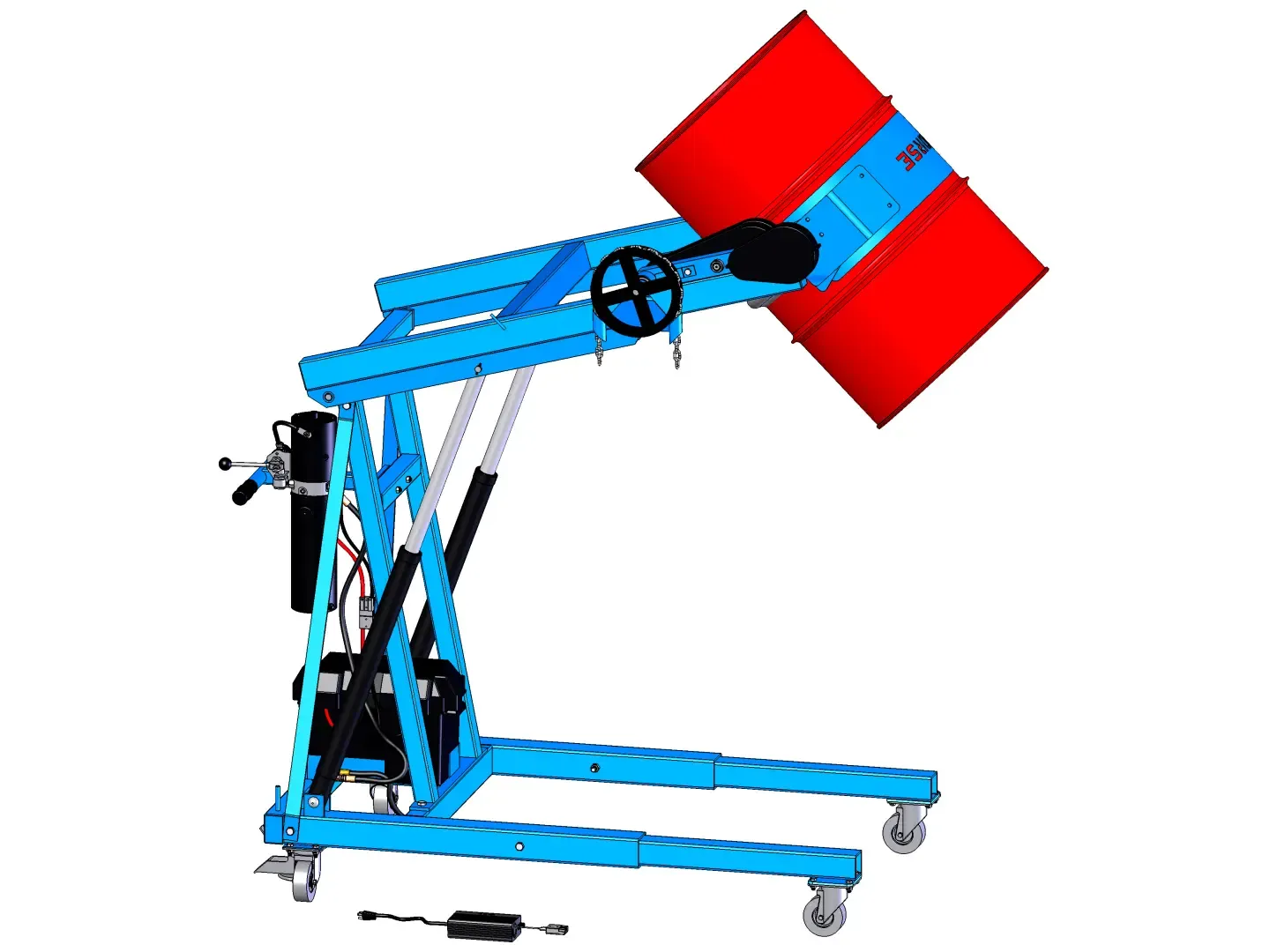 MORSE DRUM 410-125 Hd Hydra-Lift Karrier, 1.82m, 12 DC Power Lift, Pull Chain, 544 Kg, Cap | AF6EMV