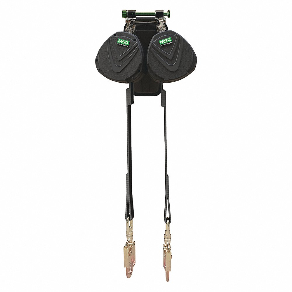 Personal Fall Limiter, Web, 8 ft. Line Length, Twin Leg, Sm Swv Hook, Ansi