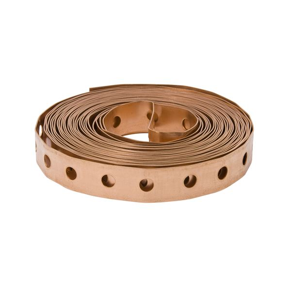 Tube Strap, Roll, Perforated, C, 25 Ft. Size, Copper