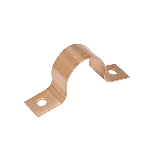 Tube Strap, Two Hole, C, 2 Inch Size, Copper