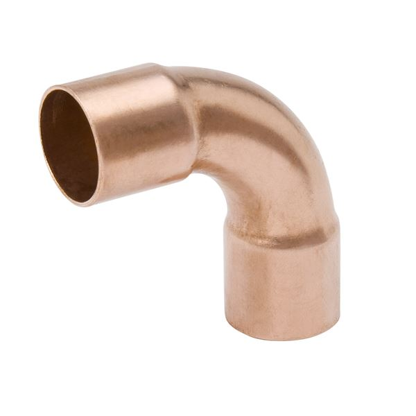 Elbow, 90 Deg., Long Radius, C x C, 1/2 Inch Size, Wrot Copper