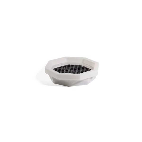 PIG Drum Spill Tray with Grate 32.25 Inch L x 32.25 Inch W x 8.25 Inch H
