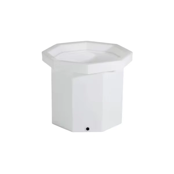 PIG Single Drum Container with Drain Plug White 32.81 Inch L x 32.81 Inch W x 27.33 Inch H