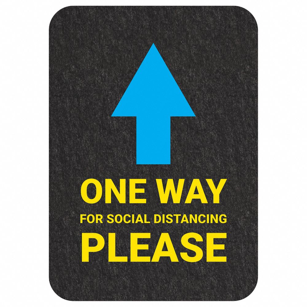 NEW PIG GMM21009-BK Floor Sign Mat, 17 Inch Length, 24 Inch Thickness, Black | CF2DHV 56JH12