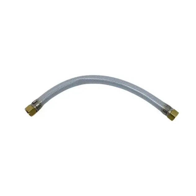 Tank Outlet Hose, 13-3/4 x 3/4 Inch Size, Clear Braided