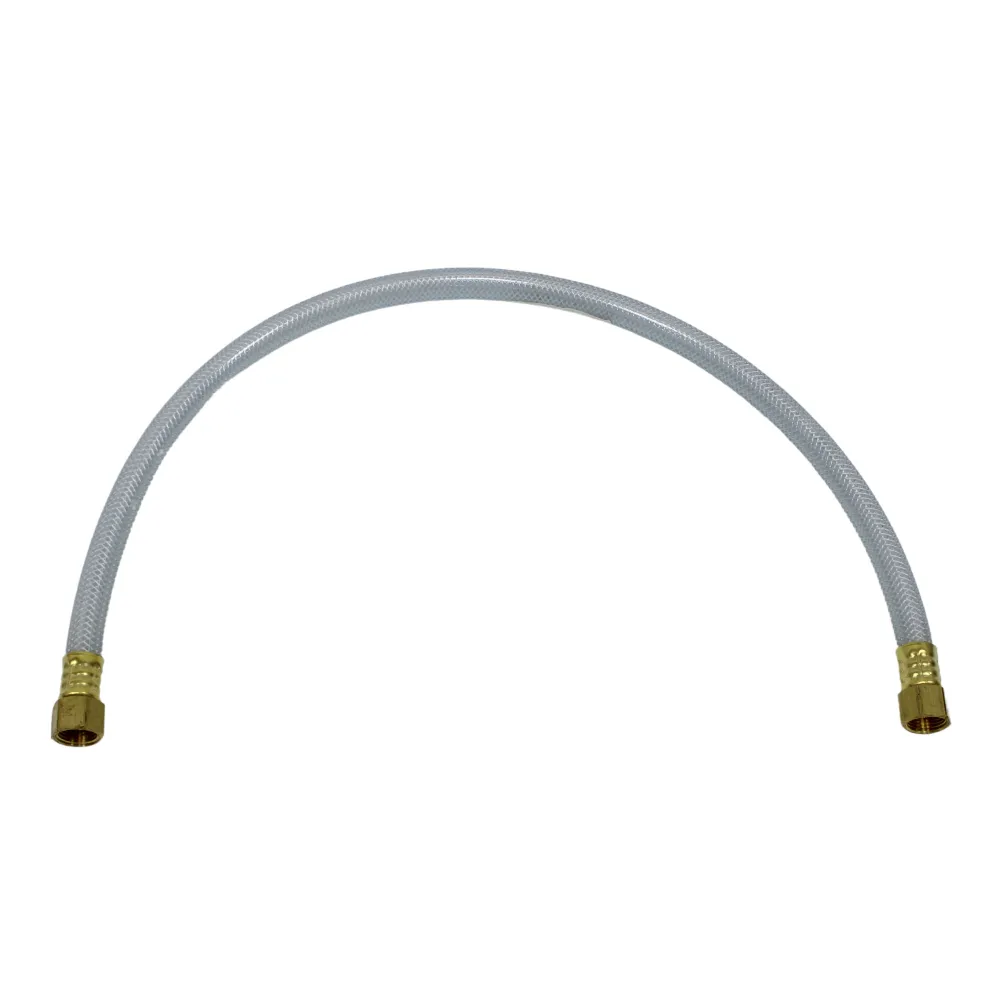 Purge Hose, 31 x 1/2 Inch Size, Clear Braided