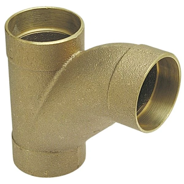 NIBCO E147400 Long Turn Tee Wye, 3 Inch Size, C End Style, Bronze | BU4QHX