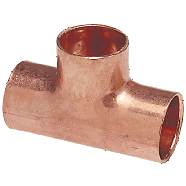 Reducing Tee, Cup x Cup x Cup, 3 x 3 x 3 Inch Size, Copper