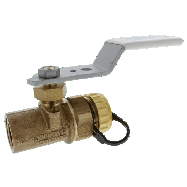 Ball Valve, Bronze, 3/4 Inch Size, Thread End X Hose End, Stainless Steel Trim