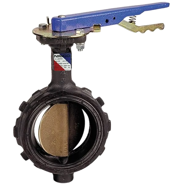NIBCO NLH150H Wafer Style Butterfly Valve, 4 Inch Valve Size, Ductile Iron | CB4BTY