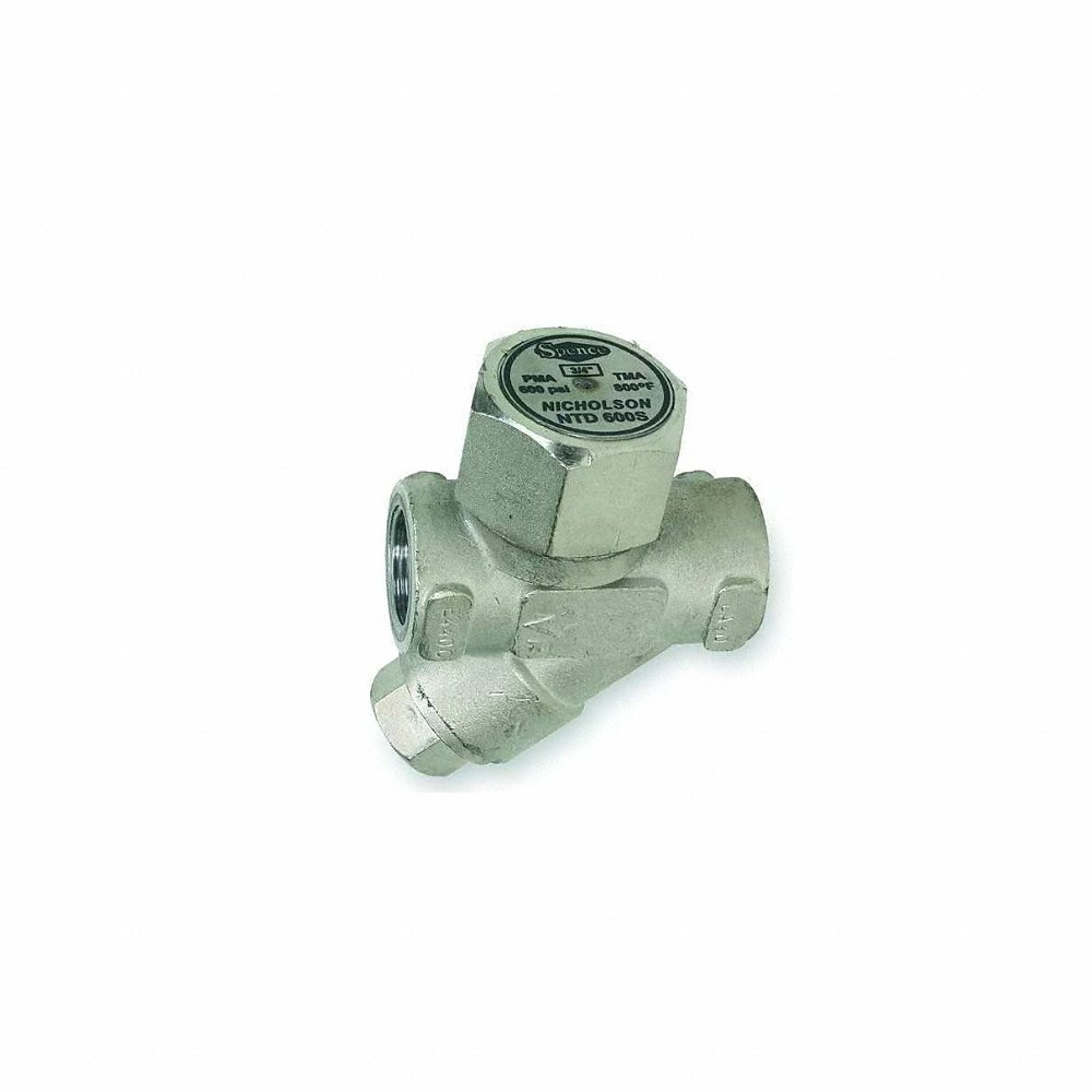 NICHOLSON NTD600-N1B9S Steam Trap, 3/8 Inch FNPT, 3 Inch Length, 600 psi Max. Operating Pressure | CJ3NAR 4DXN2