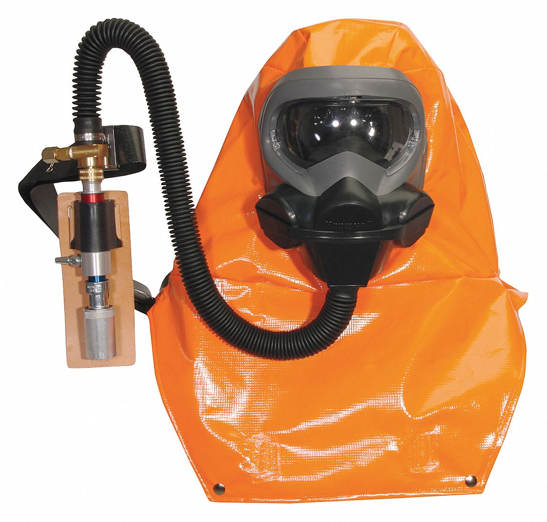Abrasive Blast Respirator, Hood With Facepiece, Belt, Cartridges