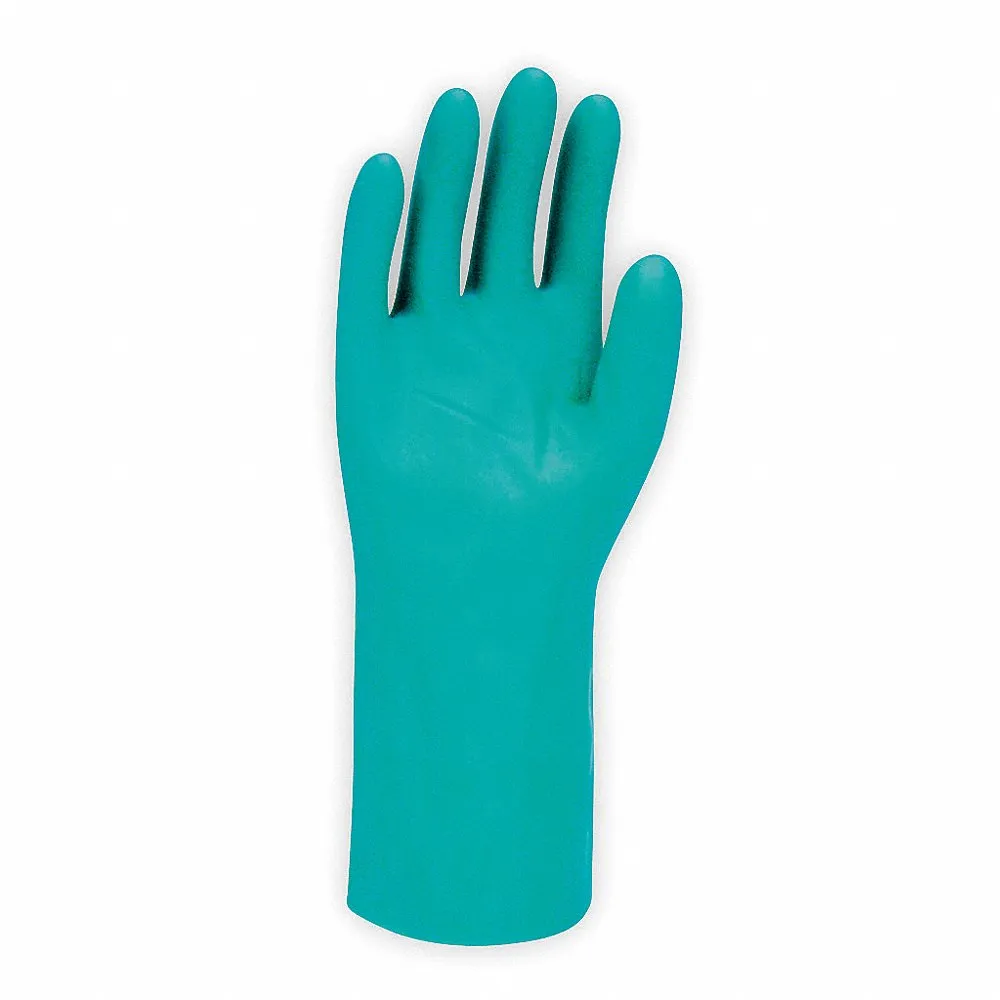 Chemical Resistant Gloves, 17 Mil Glove Thick, 13 In Glove Lg, 10 Glove Size, Green