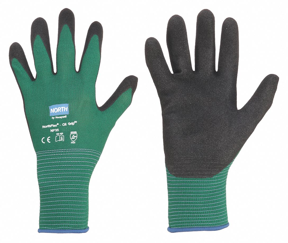 Coated Gloves, M, Sandy, Nitrile