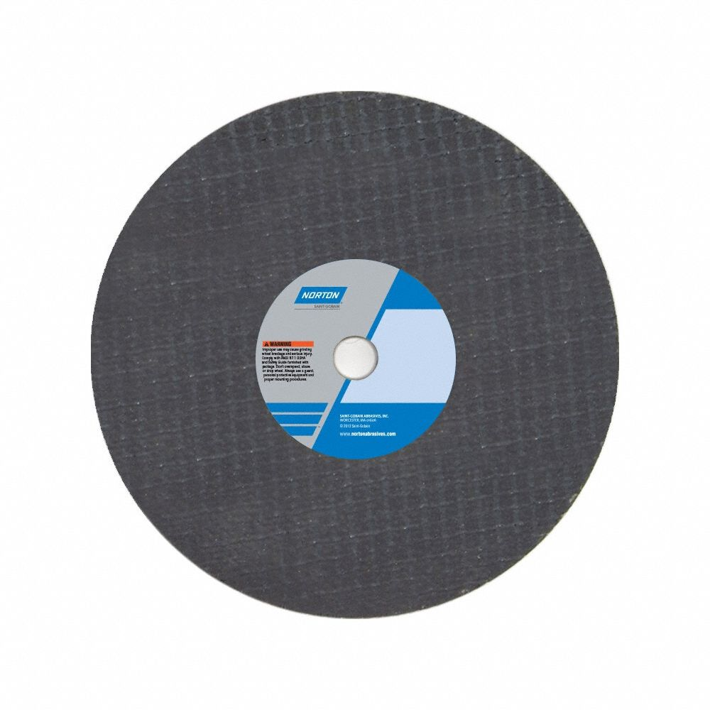 Abrasive Cut-Off Wheel, Type 1, 6 Inch x 1/16 Inch x 1/2 Inch, 57A364-TB25N