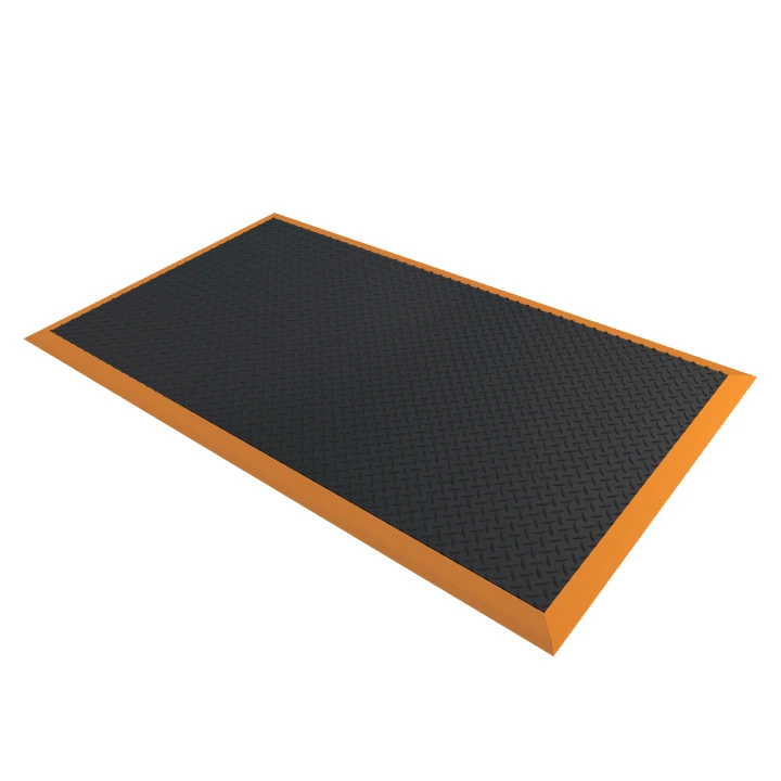 NOTRAX 489S002MOB Dry Area Matting, Orange Border, 3 Border, 91 cm x 210 cm Size | CF4JBV
