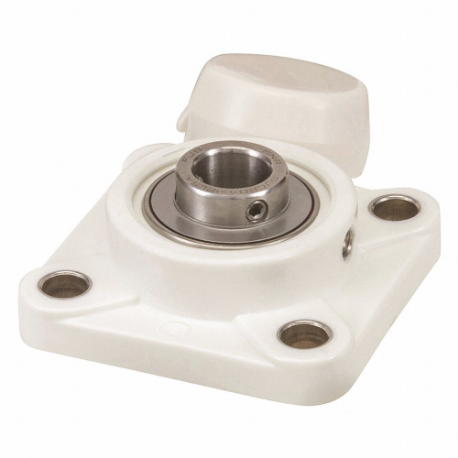 NTN SUCFPL208-24CCFG1 4 Bolt Flange Bearing, 1 1/2 Inch Bore, Polymer, Set Screws, 5 7/64 Inch Lg, Square | CT4GJV 406U45