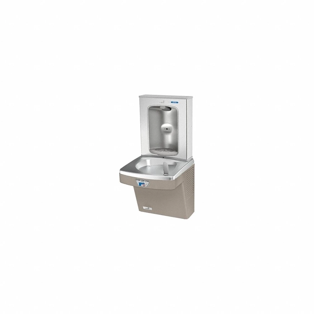 Drinking Fountain, Refrigerated, 51 1/8 Inch Ht, Tan, Filtered, Sensor