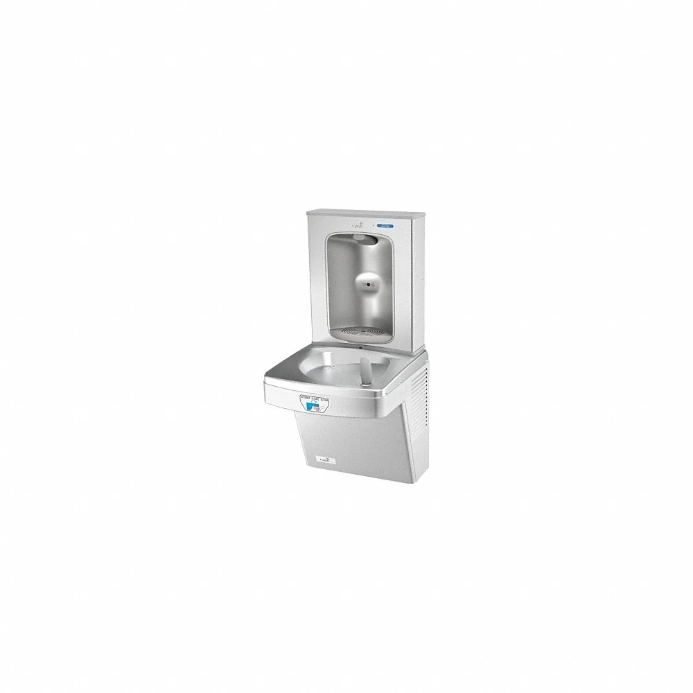 Drinking Fountain, Refrigerated, 51 1/8 Inch Ht, Stainless Steel, Filtered, Sensor