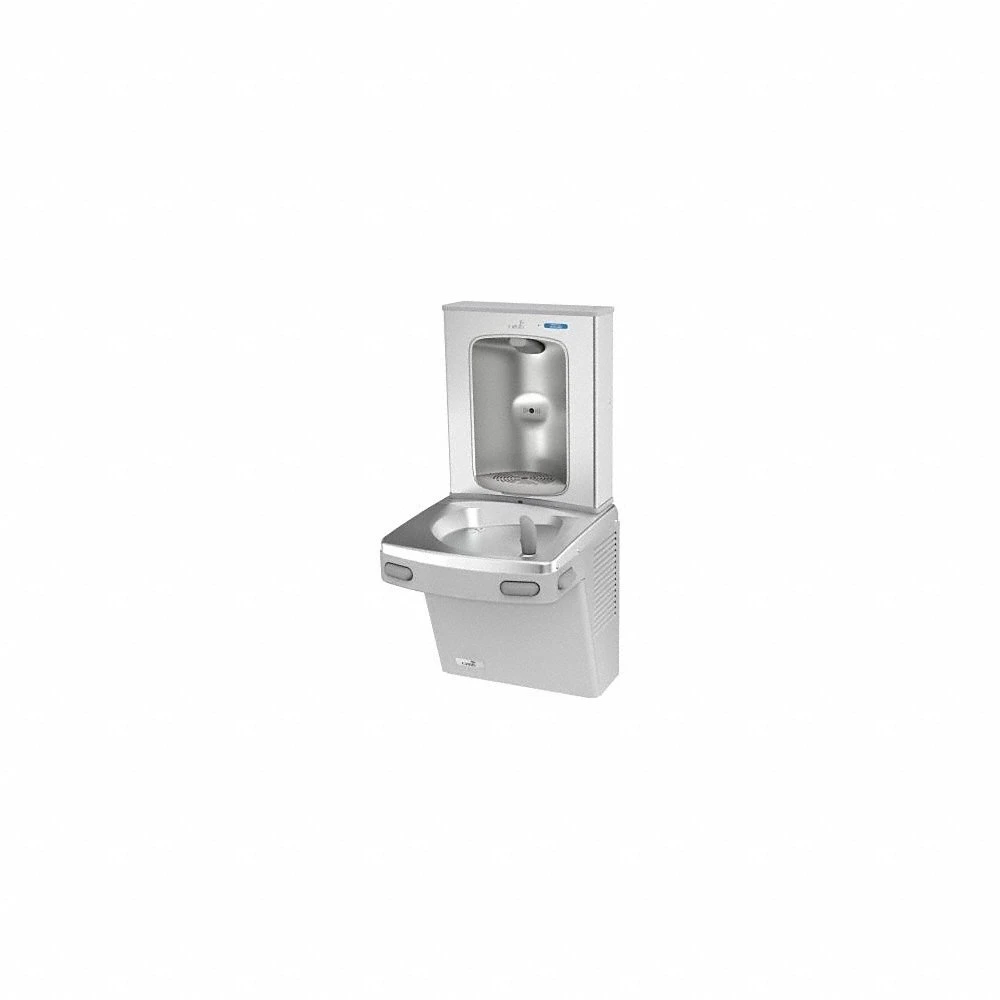 Drinking Fountain, Refrigerated, 51 1/8 Inch Ht, Stainless Steel, Filtered, Sensor