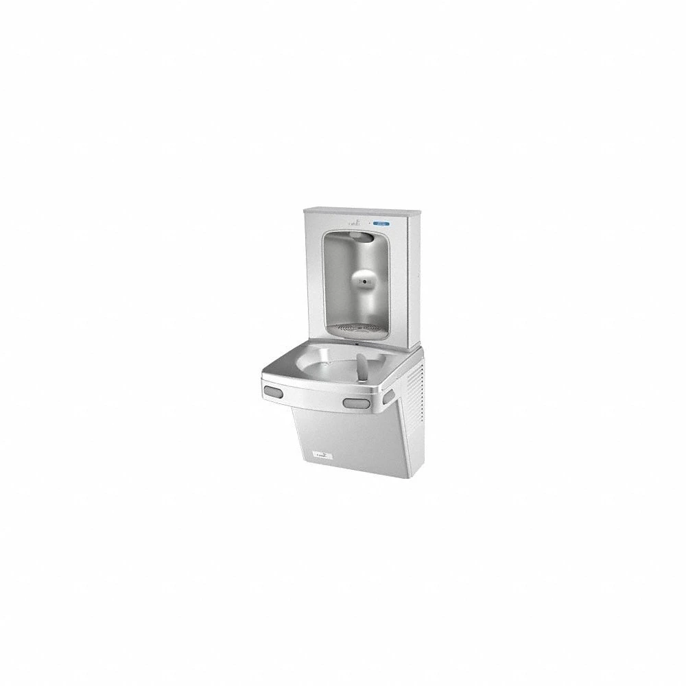 Drinking Fountain, Refrigerated, 51 1/8 Inch Ht, Stainless Steel, Filtered, Sensor