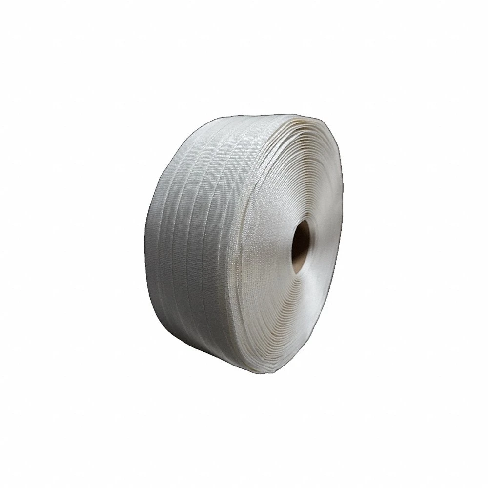Plastic Strapping, 3000 lb Break Strength, 2,500 ft Overall Length, White