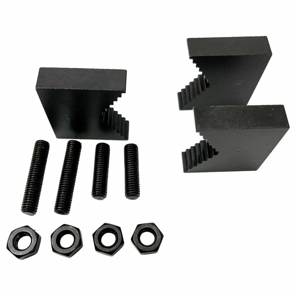 Pipe Jaw Plate Kit, Steel, For 1 Inch Vise Jaw Wd, Fasteners