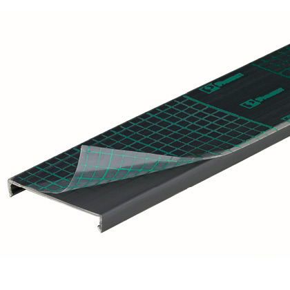 Flushed Duct Cover, PVC, 1 x 1 , Black, Protective Film, 6PK